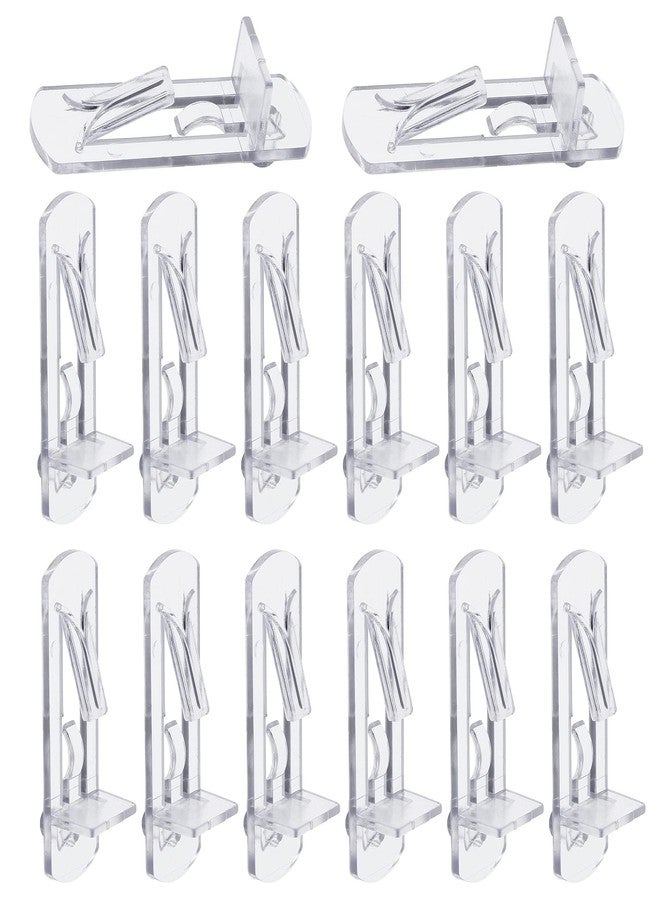 Rierdge 20 Pcs Plastic Locking Shelf Pins 5mm, 3/4” Clear Plastic Locking Shelf Support Peg Clips for 5mm Diameter Peg Hole & 3/4 Inch Cabinet Shelf - Image 1