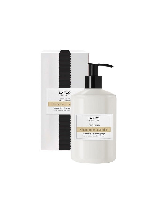 Lafco New York - Hand Cream, Chamomile Lavender - 12 Oz - Restores & Repairs Skin - All Skin Types - Hypoallergenic, Synthetic Free & Cruelty Free - Made In Italy - Image 1