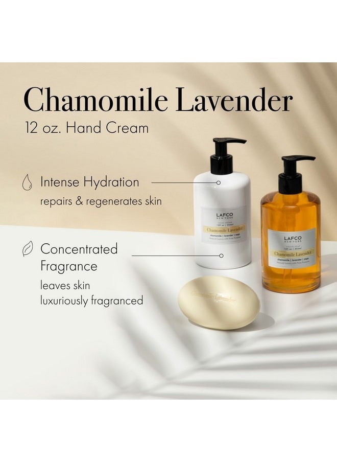 Lafco New York - Hand Cream, Chamomile Lavender - 12 Oz - Restores & Repairs Skin - All Skin Types - Hypoallergenic, Synthetic Free & Cruelty Free - Made In Italy - Image 1
