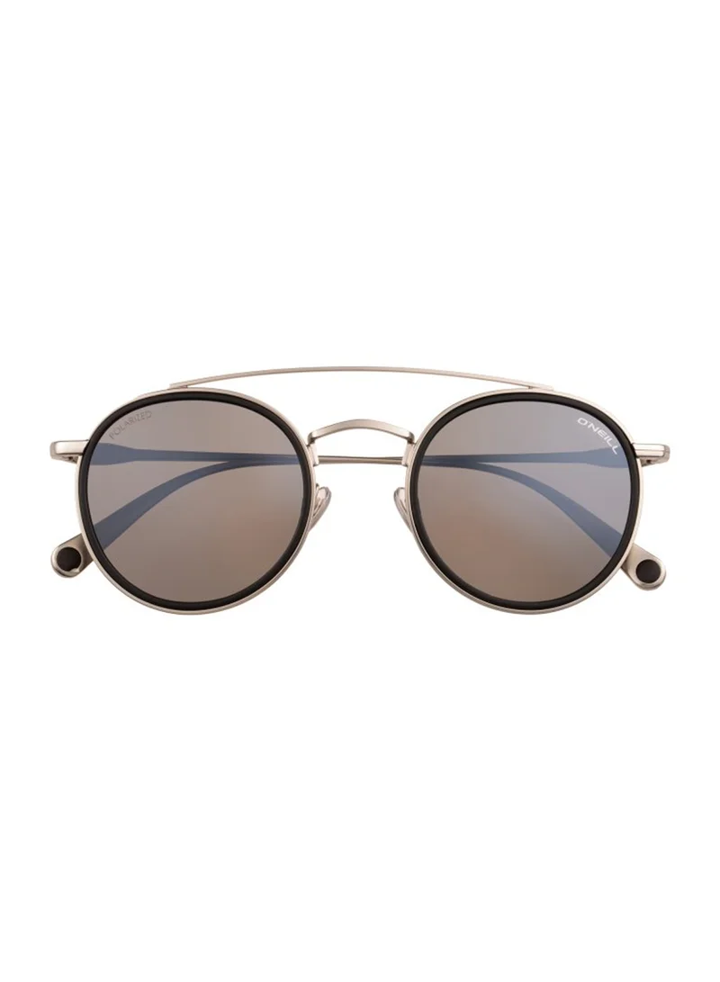 O'NEILL ONS-CARILLO Men Round Polarized Double Bridge Sunglasses Silver 50 mm