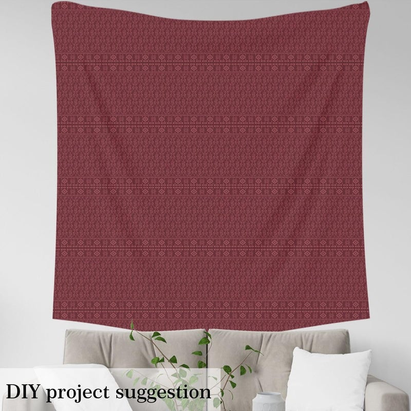 Tropical Snake Upholstery Fabric for Chairs Gothic Witchy Damask DIY Fabric by The Yard for Craft Lovers 181"x63", Bohemian Aztec Vintage Damascus Victorian Quilting Fabric,Maroon Dark Academia Decor - Image 4