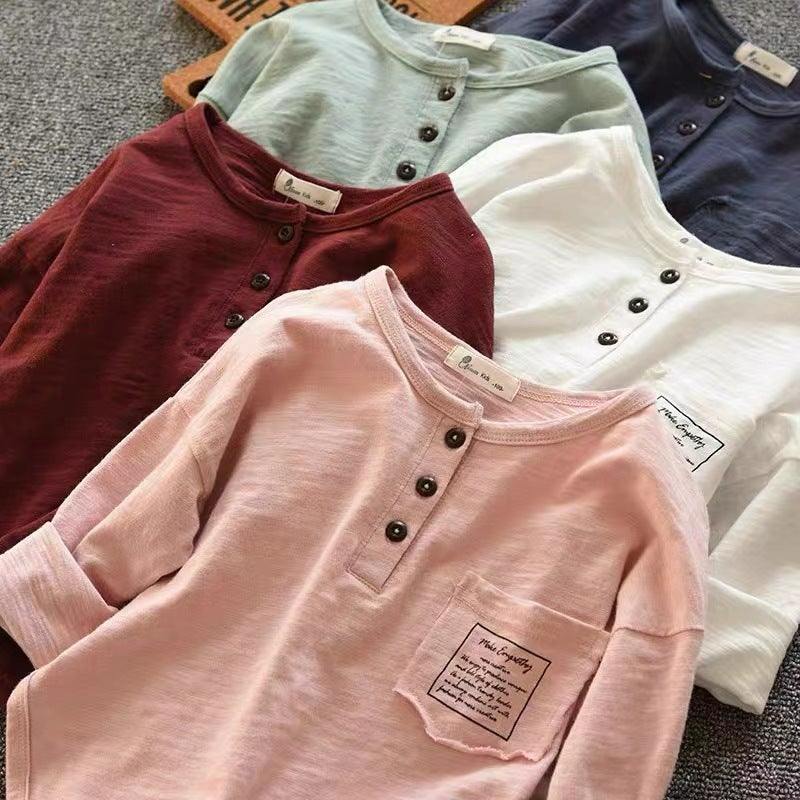 Children'S Long-Sleeved T-Shirt 2022 New Boys' Base Shirt Big Children'S Sweater Loose Stylishly Fashionable Top - Image 2