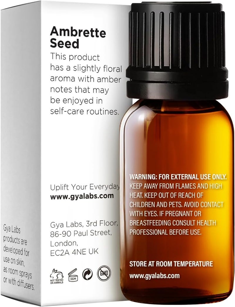 Gya Labs Ambrette Seed Essential Oil - 0.34 Fl Oz - for Hair, Skin, Diffuser, Aromatherapy & DIY Candle Making Scent - Image 2