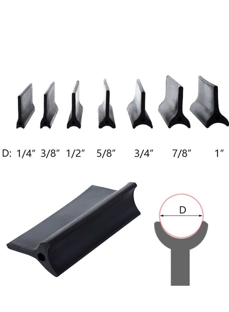 Zikra 14 pcs Rubber Polishing Pad Flexible Contours Convex Concave Sanding Block, Sandpaper Holder Woodworking Tools Double Ended Contour Grinding Block for Lathe Wood Carving & Crafts, Black Rubber - Image 3