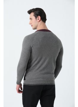 BROTHERS Men's V-Neck Metal Zipper 3-Color Knitted Cardigan Black  - Image 5