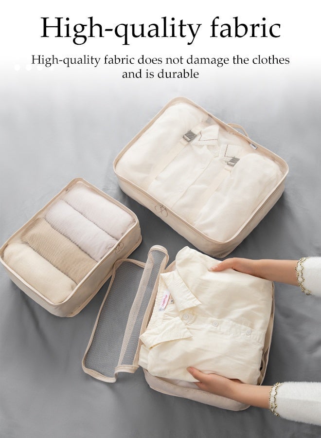 DUNISO Packing Cubes for Travel,10 PCS Various Sizes Luggage Packing Organizers ,Lightweight Travel Essential Bag for Clothes, Shoes, Cosmetics, Toiletries ,Luggage Organizer Bags for Man and Women Pink - Image 4