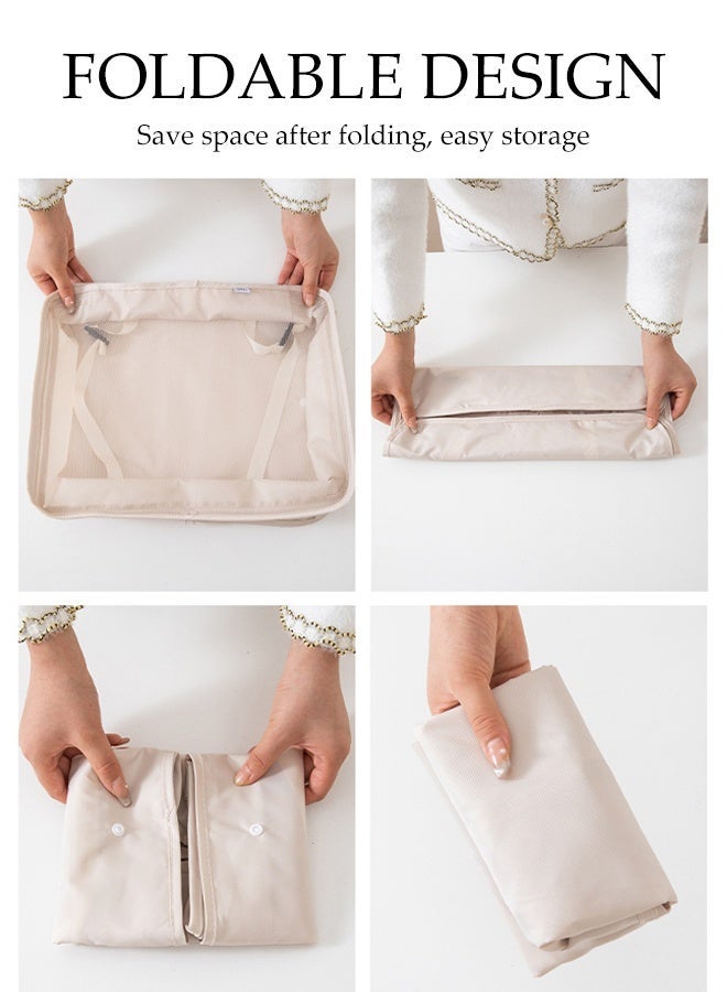 DUNISO Packing Cubes for Travel,10 PCS Various Sizes Luggage Packing Organizers ,Lightweight Travel Essential Bag for Clothes, Shoes, Cosmetics, Toiletries ,Luggage Organizer Bags for Man and Women Pink - Image 5