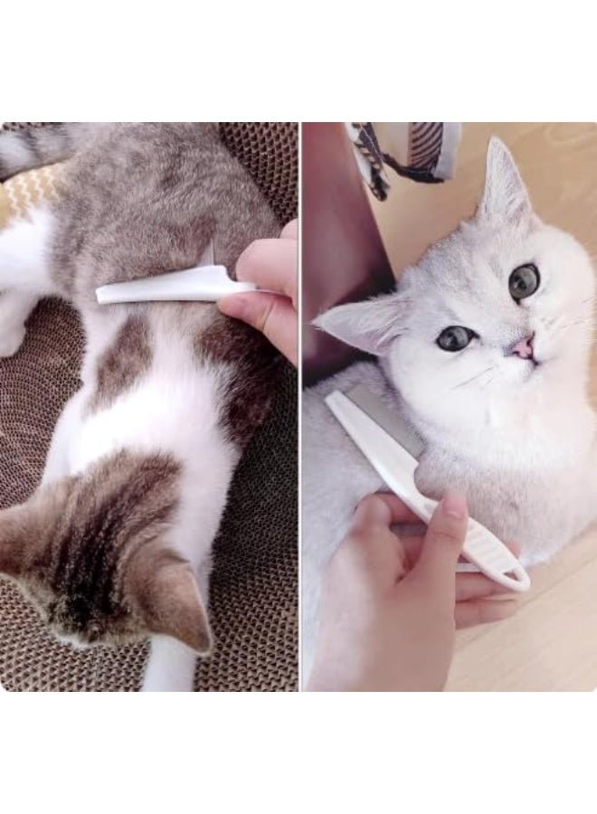 Flea Remover Comb Small Size (White) | Gentle Pet Grooming Tool for Cats & Dogs | Removes Fleas, Dander & Loose Hair | Fine Teeth & Comfortable Grip - Image 2