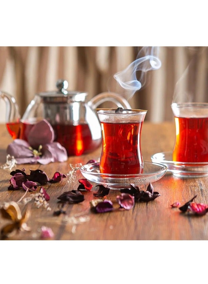 LAV طقم أكواب شاي كلاسيك 6 قطع سعة 115 مل - شفاف - Image 3