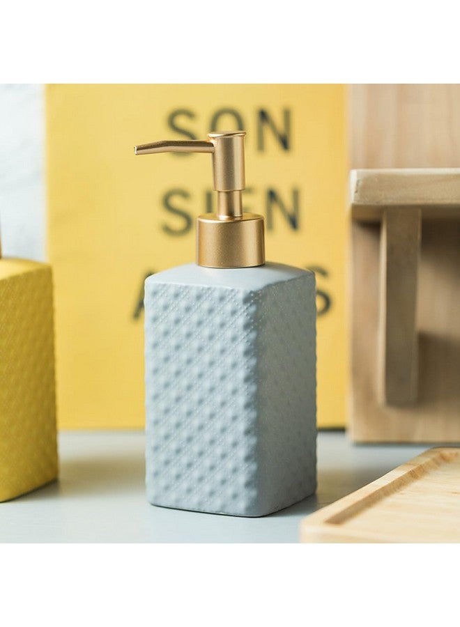 The Better Home 350ml Ceramic Soap Dispenser for wash Basin - Grey | Elegant Design for Kitchen and Bathroom | Hand wash Dispenser Bottle - Image 1