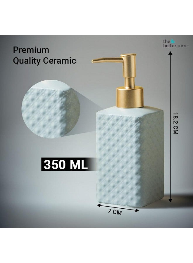 The Better Home 350ml Ceramic Soap Dispenser for wash Basin - Grey | Elegant Design for Kitchen and Bathroom | Hand wash Dispenser Bottle - Image 2