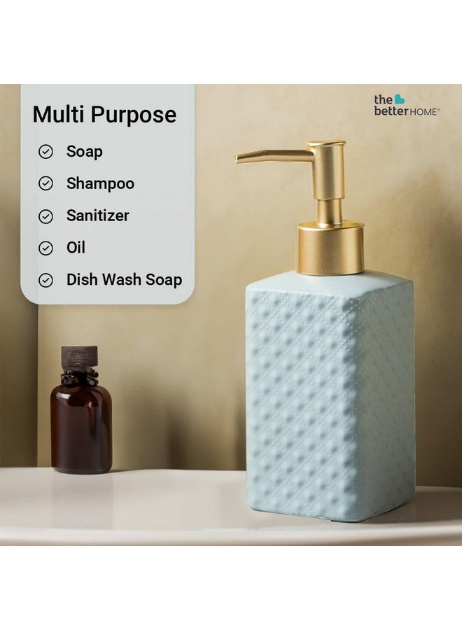 The Better Home 350ml Ceramic Soap Dispenser for wash Basin - Grey | Elegant Design for Kitchen and Bathroom | Hand wash Dispenser Bottle - Image 4