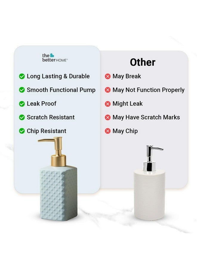 The Better Home 350ml Ceramic Soap Dispenser for wash Basin - Grey | Elegant Design for Kitchen and Bathroom | Hand wash Dispenser Bottle - Image 5