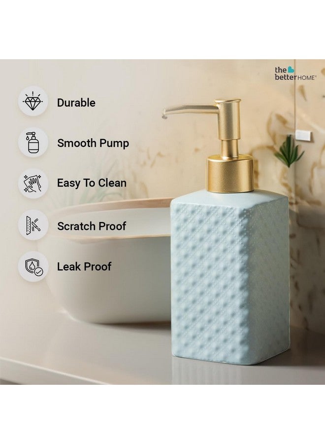 The Better Home 350ml Ceramic Soap Dispenser for wash Basin - Grey | Elegant Design for Kitchen and Bathroom | Hand wash Dispenser Bottle - Image 3