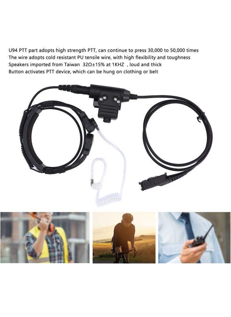 Generic 7.1mm Throat Mic Headset with U94 PTT Compatible for MOTOROLA XiR P6600 P6620 DP2400 MTP3250 DEP550 DP2400 MTP3550  - Image 4