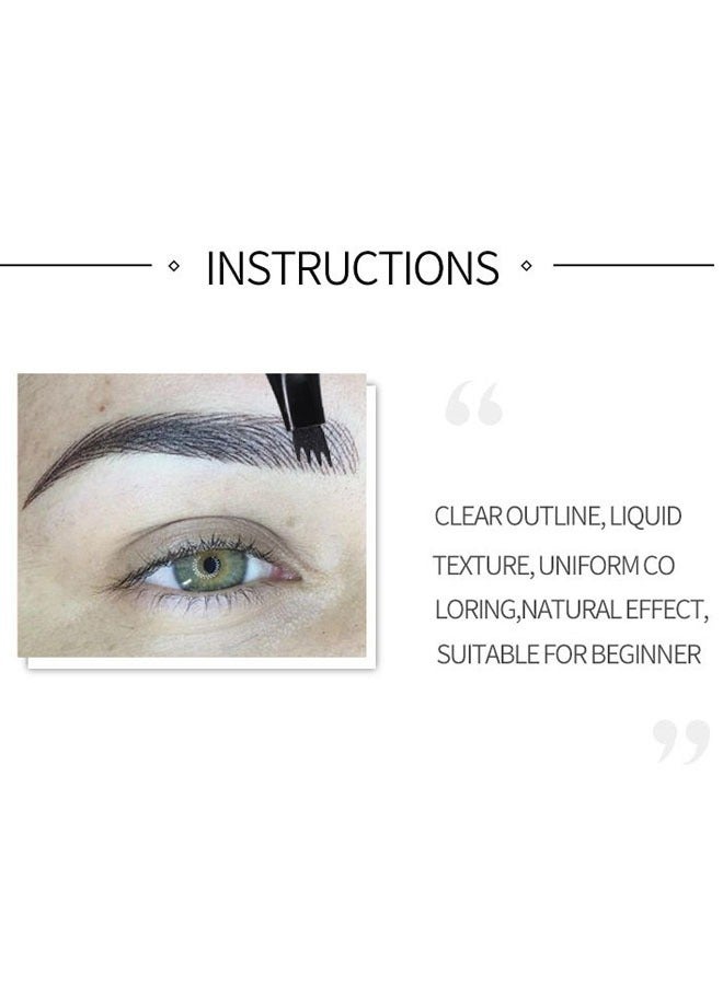 إيلهو رسم تخطيطي دقيق رباعي الرؤوس قلم حاجب مقاوم للماء طويل الأمد بدون مكياج قلم حاجب (#5) - Image 3