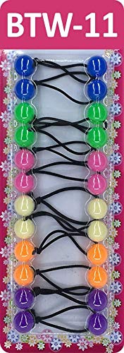 Tara Girls Twinbead Multi Cute Design Ponytail Elastics Selection Medium size BTW11 - Image 1