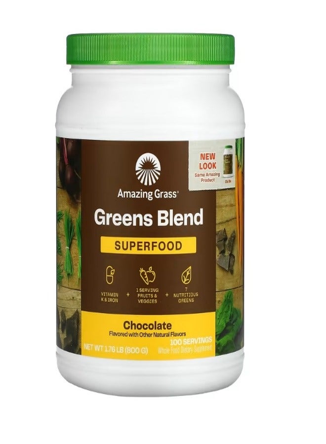 Amazing Grass Greens Blend  Superfood Chocolate 1.76 lb 800 g - Image 1