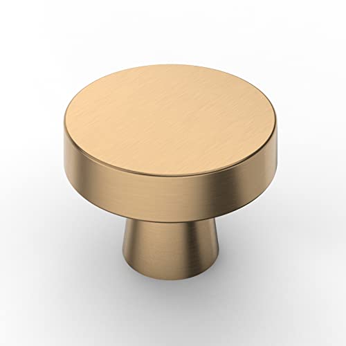 Amerdeco 20 Pack Champagne Bronze Cabinet Knobs 1-1/4 Inch(32mm) Single Hole Cabinet Handles Dresser Knobs Drawer Knobs and Pulls for Bathroom Cabinets K0010 - Image 1