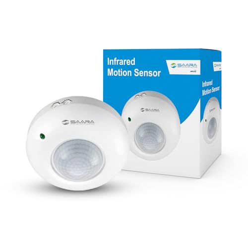 SAARA Motion Sensor with Light Sensor | Energy Saving Motion Detector Switch | Auto Day/Night On & Off | LDR Sensor Switch for Lighting Waterproof Ceiling Mounted (Pack of 1) - Image 1