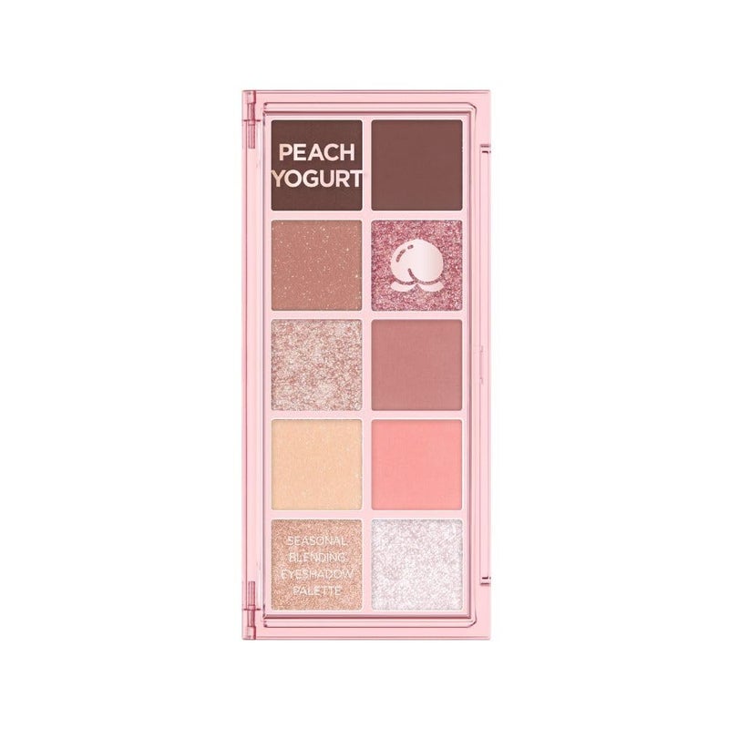 Peach C Seasonal Blending Eyeshadow Palette 06 Peach Yogurt Creamy Peach Berry Pinks with Matte Shimmer Glitter Finishes KBeauty Palette for Feminine Daily Glow