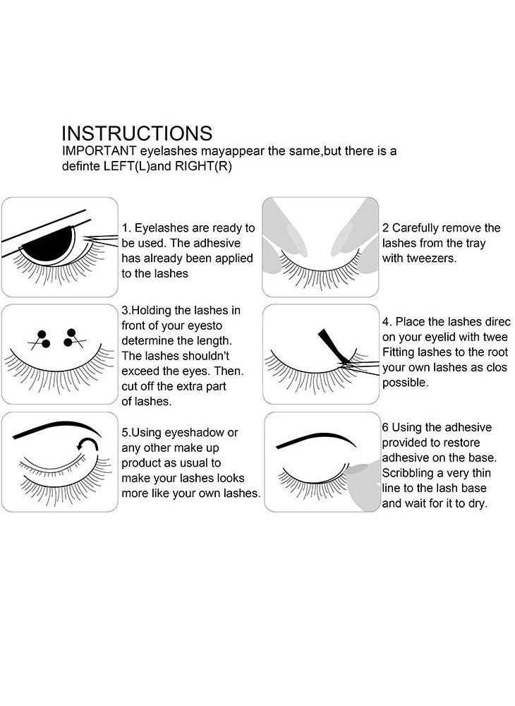 10 Pairs Mink Lashes False Eyelashes Colored False Eyelashes 5 Colors