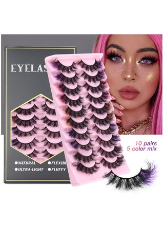 10 Pairs Mink Lashes False Eyelashes Colored False Eyelashes 5 Colors - pzsku/Z435EB26E5072887F0D15Z/45/_/1697600280/c90b6413-4d60-4139-95ac-47cc82a52d69