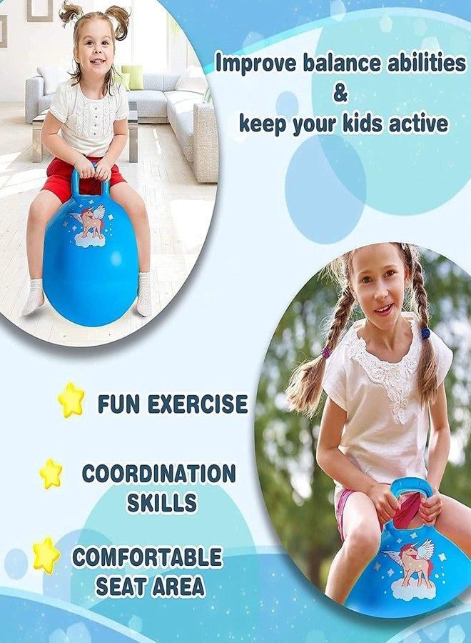 Dratal Kids Gym,Sport & Outdoor Space Hopper Ball Bouncing Inflatable Sit and Bounce Hop Ball 2 to 6 Year, Rubber (Blue) - Image 4
