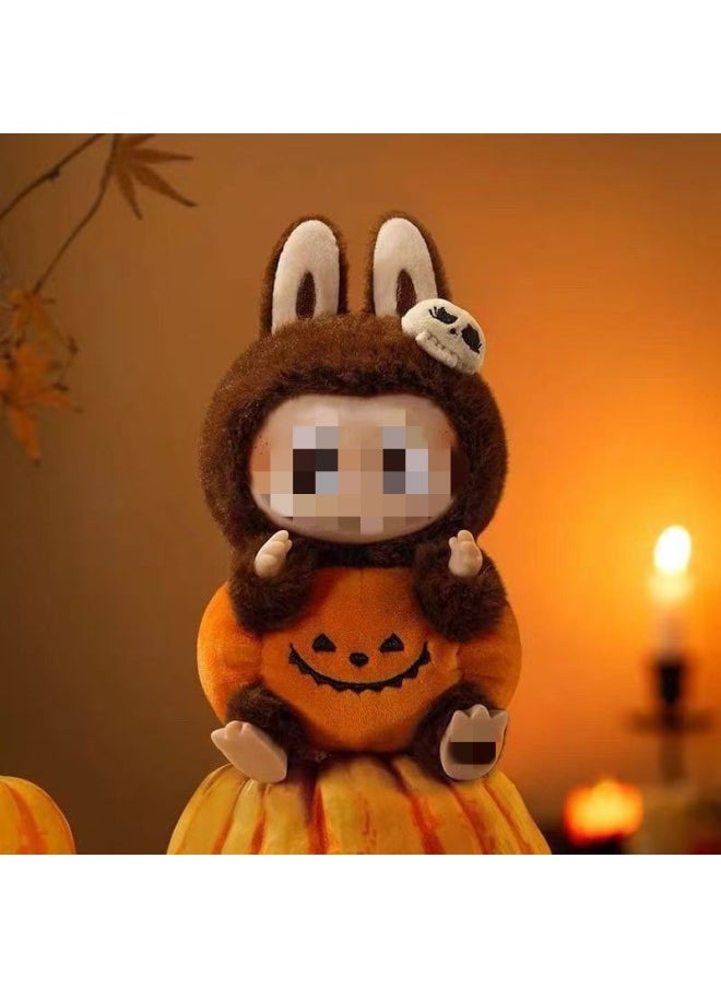 Labubu Three Generation Halloween Vinyl Pumpkin Monster Carnival LABUBU Plush Doll Hand-made Pendant-Color:One Third Generation Labu [plus Blind Box Packaging]-Height:17  - Image 1