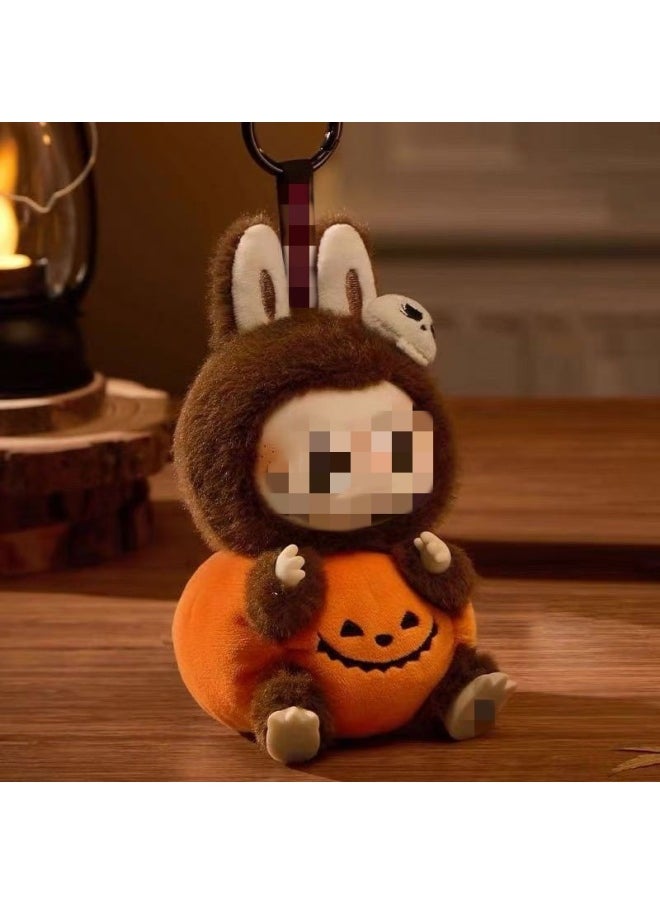 Labubu Three Generation Halloween Vinyl Pumpkin Monster Carnival LABUBU Plush Doll Hand-made Pendant-Color:One Third Generation Labu [plus Blind Box Packaging]-Height:17  - Image 2