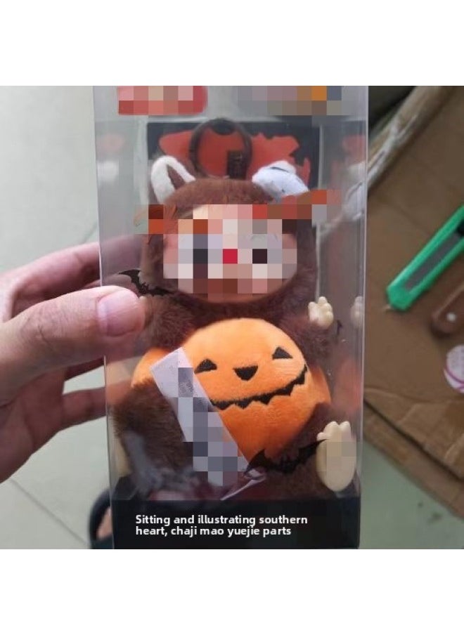Labubu Three Generation Halloween Vinyl Pumpkin Monster Carnival LABUBU Plush Doll Hand-made Pendant-Color:One Third Generation Labu [plus Blind Box Packaging]-Height:17  - Image 4