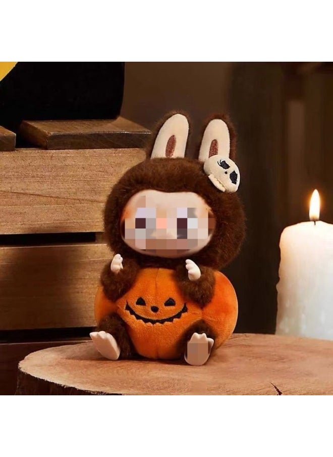 Labubu Three Generation Halloween Vinyl Pumpkin Monster Carnival LABUBU Plush Doll Hand-made Pendant-Color:One Third Generation Labu [plus Blind Box Packaging]-Height:17  - Image 3