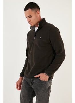 Buratti Slim Fit Anti-Pilling Non-Pilling Bato Collar Winter Raised Polar Fleece Men's POLAR 5906001  - Image 3