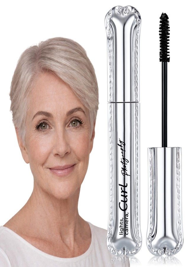 Jutqut Mascara for Older Women 60 Plus, Volumizing & Lengthening Tubing Mascara for Mature Lashes, Smudge-Proof, Long-Wear, Hypoallergenic Black Mascara, Easy to Remove - Image 1