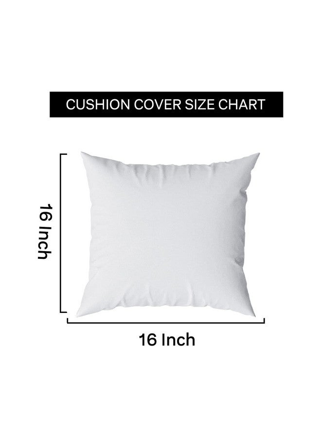 HOOPY Canvas Set of 5 Designer Decorative Throw Pillow/Cushion Covers (16 Inch X 16 Inch, Flamingo Print), 100 TC,Pink - Image 3