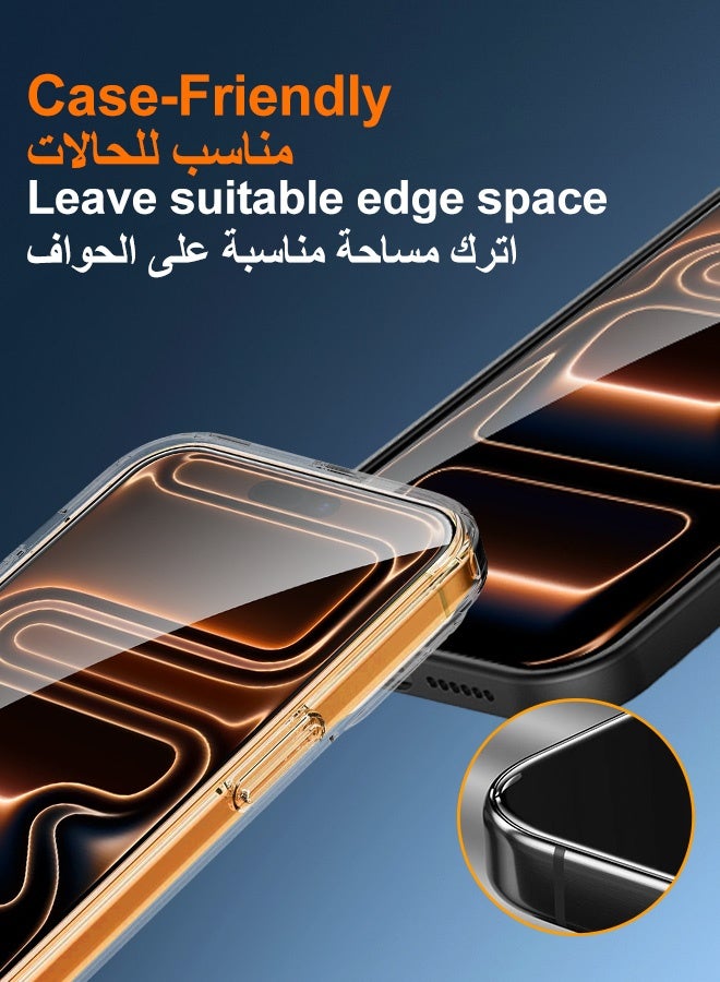 Tersely [4 Pack] Screen Protector for iPhone 17 Pro 6.3-inch, Tempered Glass with Installation Alignment Frame,Case Friendly,HD Clear - Image 5