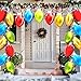 Civaner 60 Large Christmas Light Bulb Balloon Door Decoration 18 x 114 Inch Inflatable Christmas Foil Balloons Multicolored Xmas Light Bulb Party Decor and 2 Rolls 98 Feet Nylon Rope - Image 2