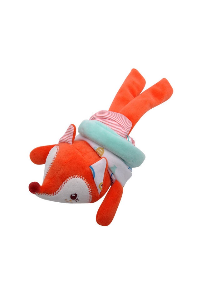 Baby Animal Shock Car Hanging Toy Baby Stroller Bell Plush Bed Hanging Soothing Doll-Color:D909A Fox - Image 1