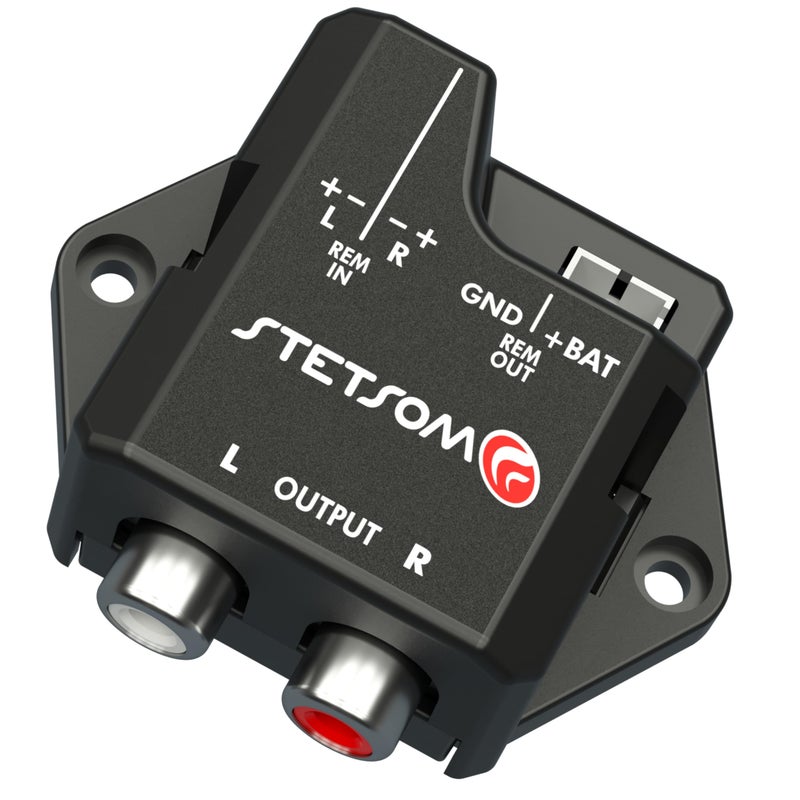 Stetsom ST6000 Audio Converter (Wire High to RCA), Remote Output Automatically Activated by Sound for Original Factory Stereo Radio Player, High Signal to RCA - Image 1
