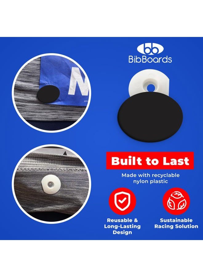 BibBoards Event Clips | bibSNAPS Safety Lock Race Bib Clips, Eliminate Safety Pins, Clothing Pins Replacement, Securing Running & Cycling Number (Black) - Image 5