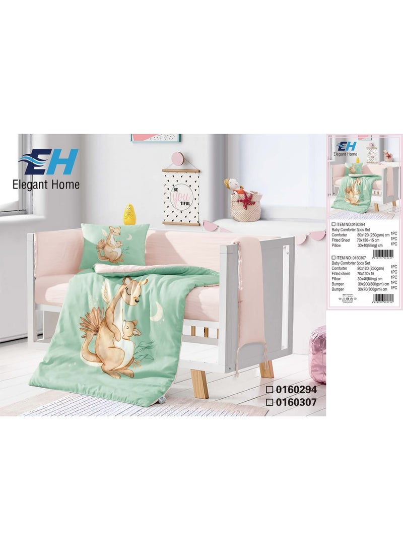 Elegant Home Space-themed children's bed sheet set with barriers.