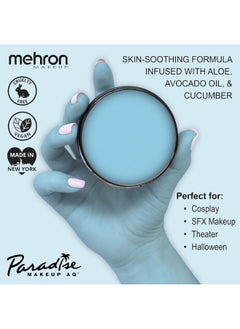 mehron Mehron Makeup Paradise Makeup AQ Pro Size | Face & Body Painting, Special FX, Cosplay | Water Activated Face Paint & Body Paint 1.4 oz (40 g) (Light Blue)  - Image 2