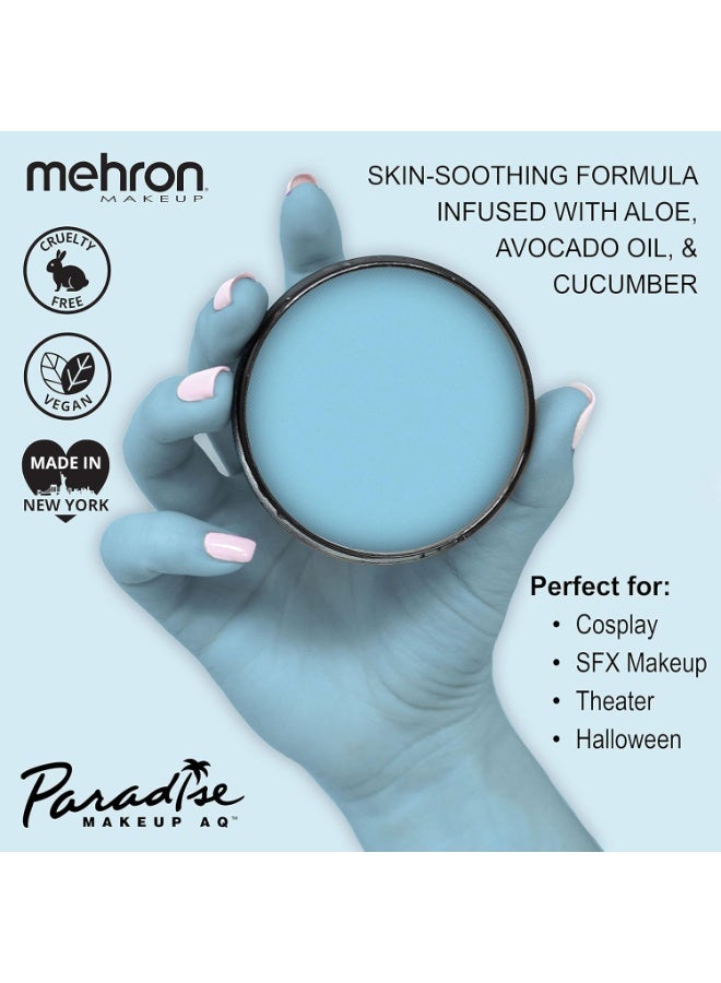 mehron Mehron Makeup Paradise Makeup AQ Pro Size | Face & Body Painting, Special FX, Cosplay | Water Activated Face Paint & Body Paint 1.4 oz (40 g) (Light Blue) - Image 2