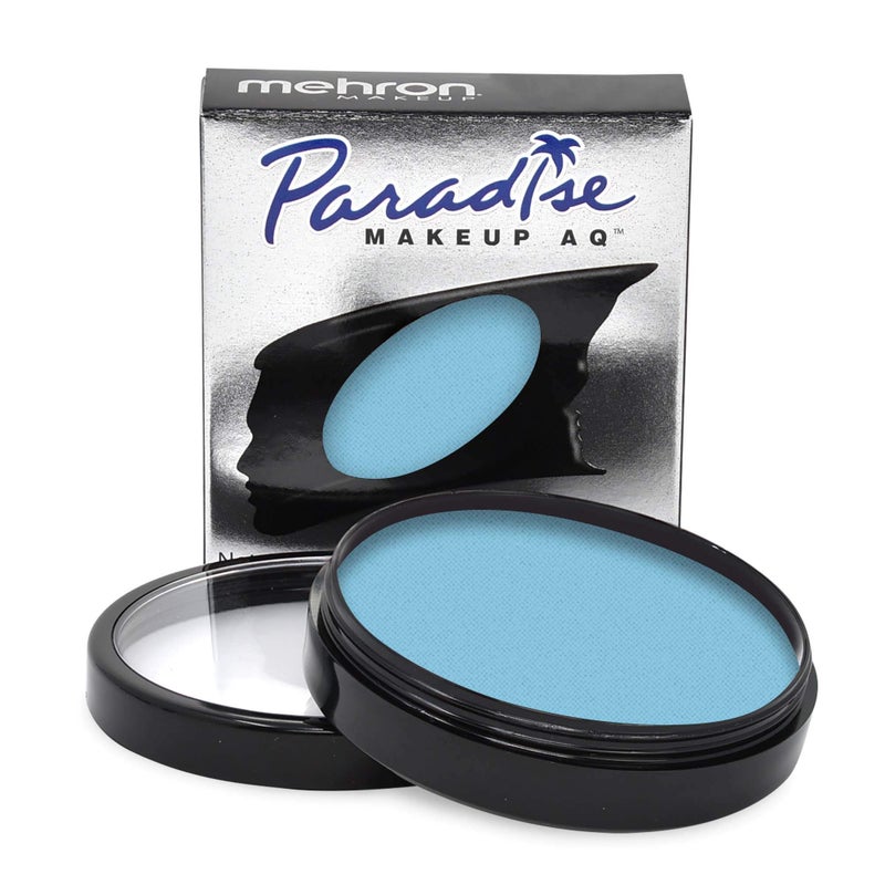 Mehron Makeup Paradise Makeup AQ Pro Size | Stage & Screen Performance, Face & Body Painting, Beauty, Cosplay, and Halloween | Water Activated Face Paint, Body Paint 1.4 oz (40 g) - Light Blue - Image 1