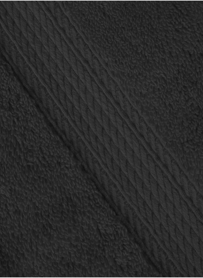 Superior SUPERIOR Solid Egyptian Cotton Towel Set, Washcloths 13” x 13”, Hand Towels 20” x 30”, Bath Towels 30” x 55”, Black, 6-Pieces  - Image 1