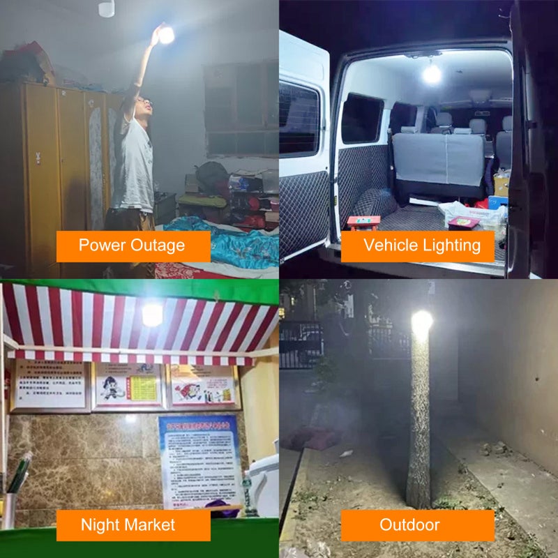 Rechargeable Bulb Night Market Lights Stall Lights Stall Lights Bulb Outdoor Home Emergency USB Charging - Image 3