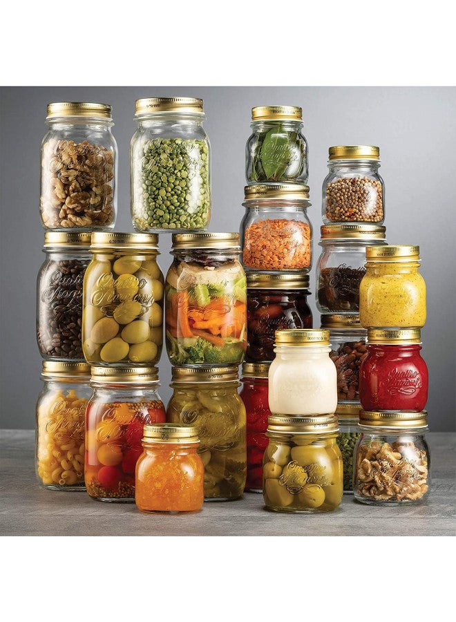 Bormioli Rocco Metal Replacement Lids for Quattro Stagioni Jars, Preserving Jars, Hermetic, Resealable Jars, Food in Jars, Set of 3, 56 mm, Gold - Image 5