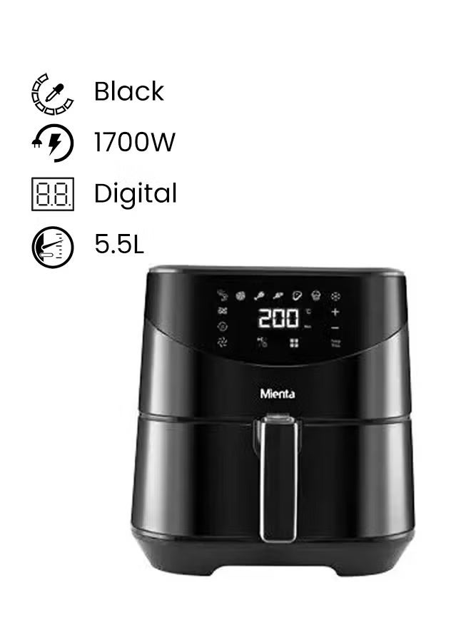 Mienta Air Fryer-5.5 Liters 5.5 L 1700 W AF47234A Black - Image 1