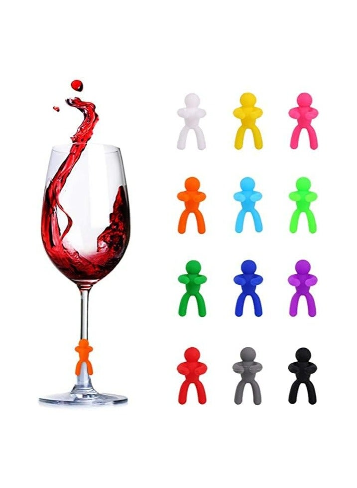 أوزيغالور 12 قطعة من علامات المشروبات السيليكونية - علامات زجاج النبيذ ولواصق الكوكتيل لزجاجات وأكواب البيرة - Image 1
