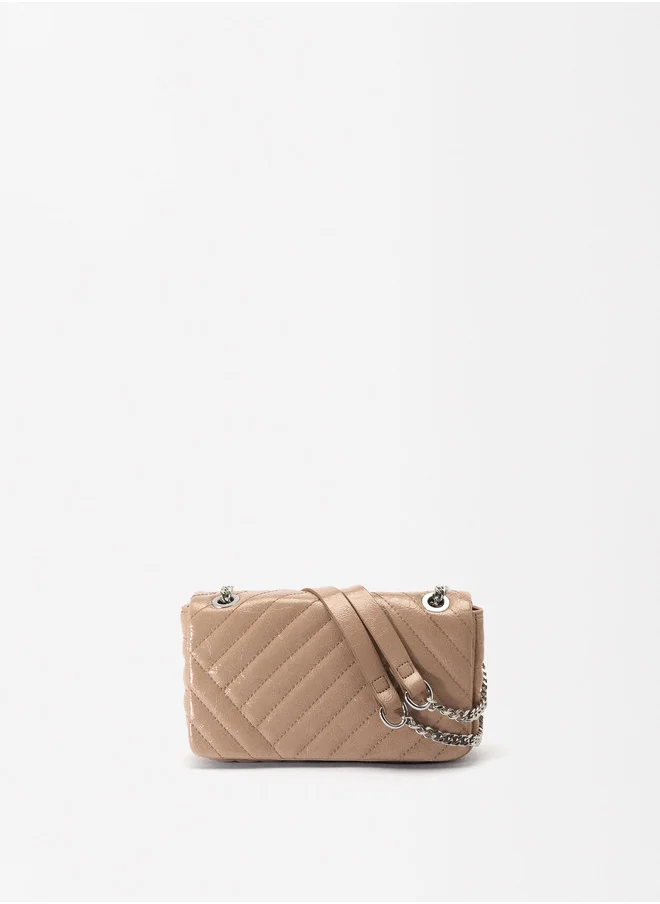 PARFOIS Quilted Crossbody Bag With Chain